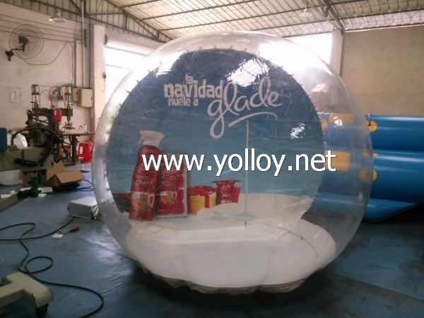 inflatable Christmas snow globe