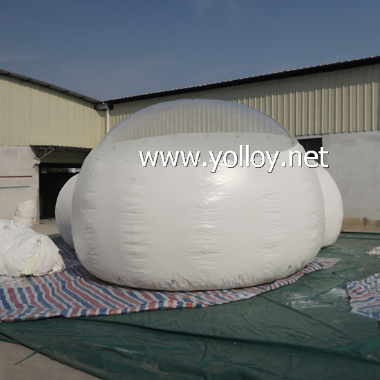 Inflatable Half Transparent Dome Tent