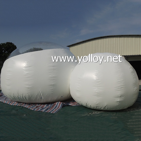 Inflatable Half Transparent Dome Tent