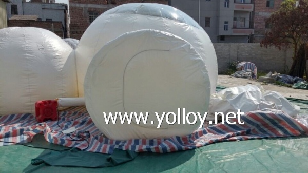 Inflatable Half Transparent Dome Tent