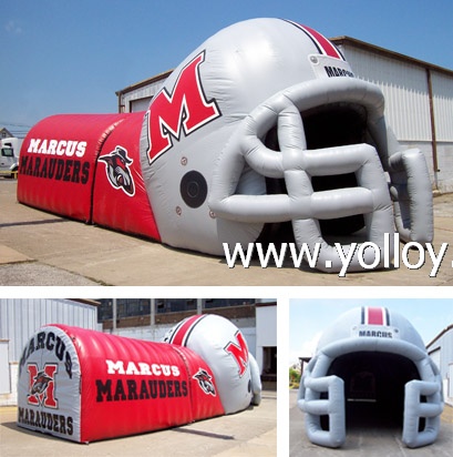 Inflatable Combo Helmet Sports Tunnel Tent