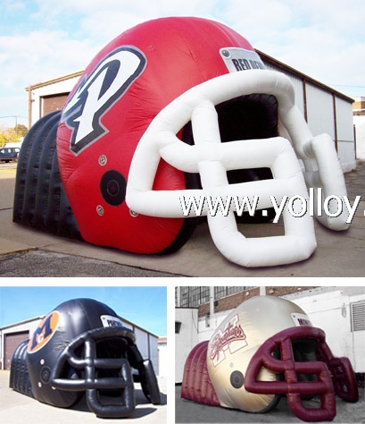 Inflatable Combo Helmet Sports Tunnel Tent