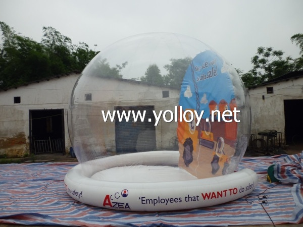inflatable clear globe for holiday decoration