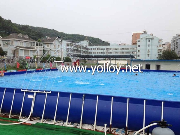 framed swimming pool