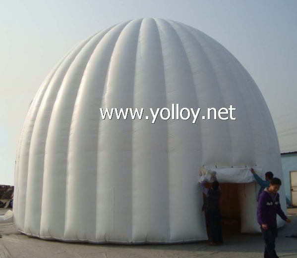 inflatable white dome tent