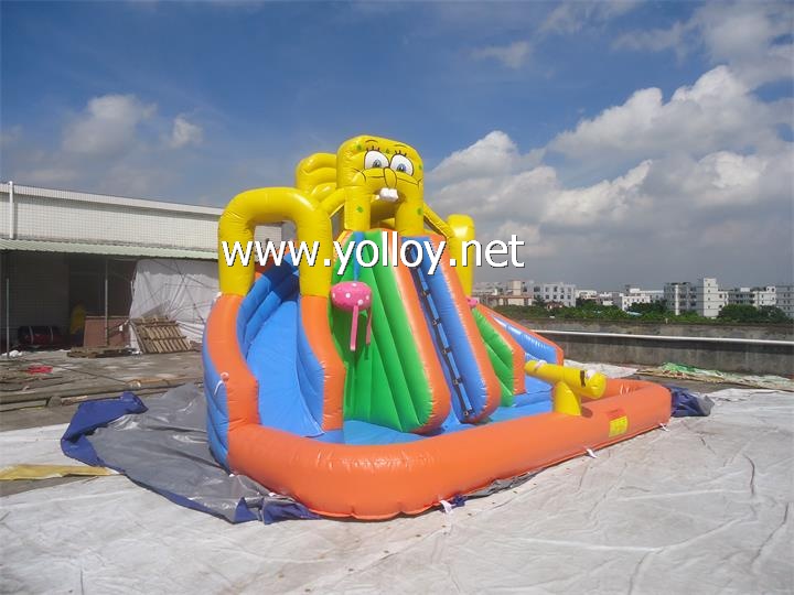 inflatable water slide with pool