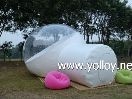 half transparent bubble tent