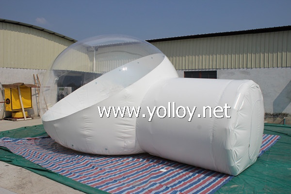 half transparent bubble tent