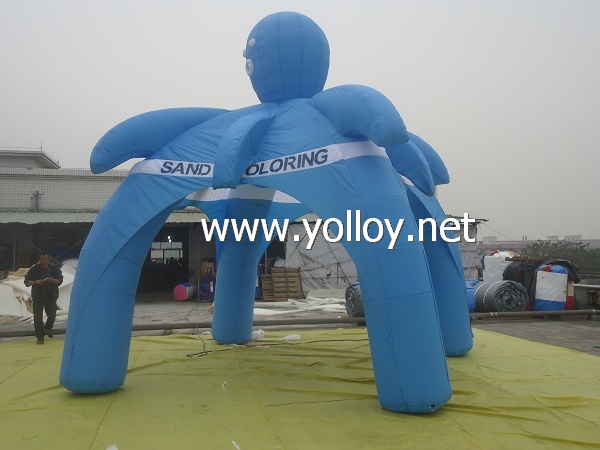 blue advertising dome tent