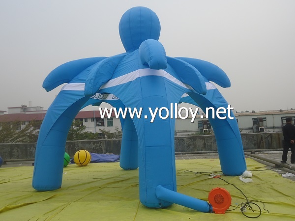 blue advertising dome tent