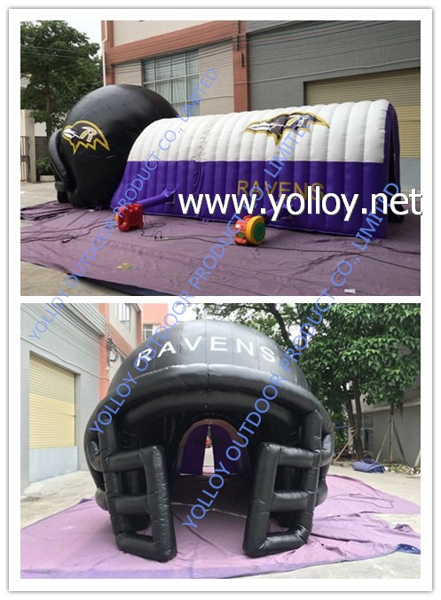 Inflatable Football Helmet Tunnel, Large Inflatable Football Helmet for Sport Game