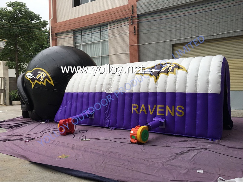 Inflatable Football Helmet Tunnel, Large Inflatable Football Helmet for Sport Game