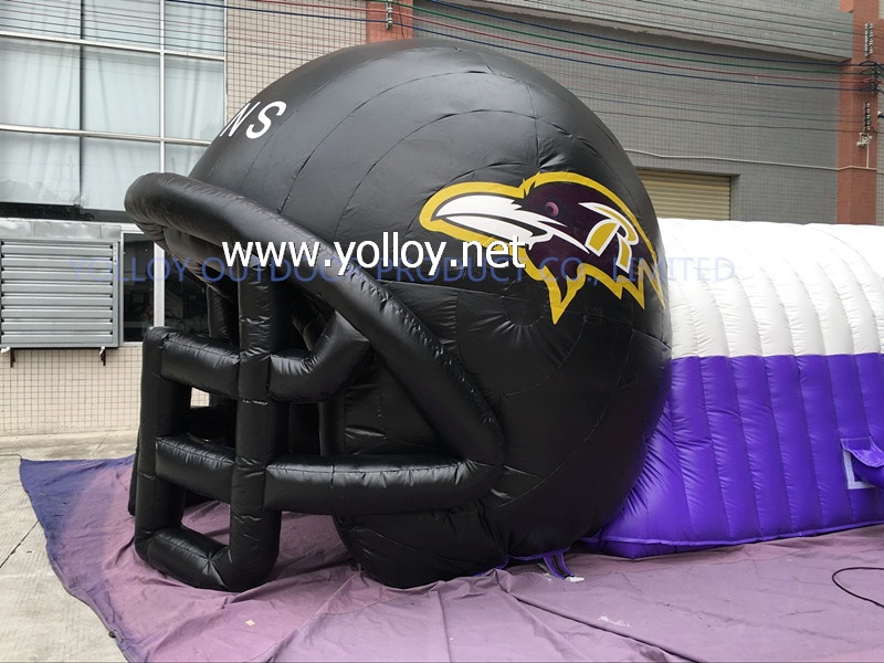 Inflatable Football Helmet Tunnel, Large Inflatable Football Helmet for Sport Game