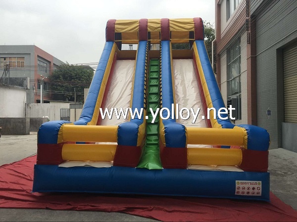 Large Inflatable Double Lane Slip Dry Slide for Kids