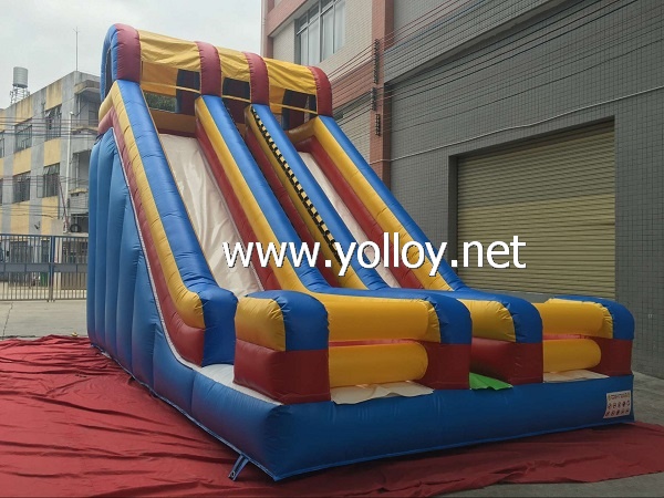 Large Inflatable Double Lane Slip Dry Slide for Kids