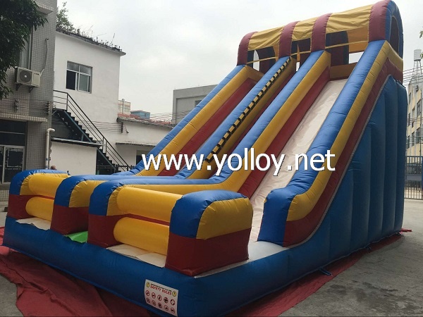 Large Inflatable Double Lane Slip Dry Slide for Kids