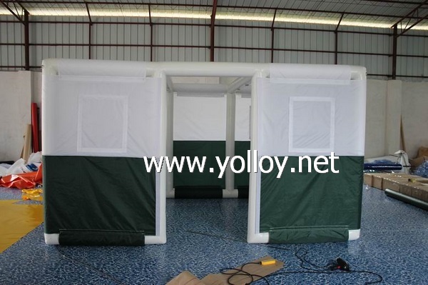 Inflatable mobile cube party tent