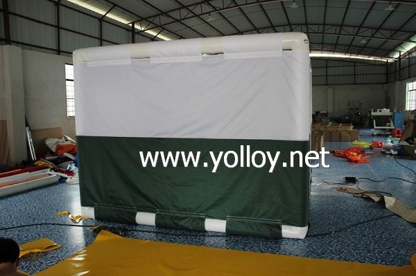 Inflatable mobile cube party tent