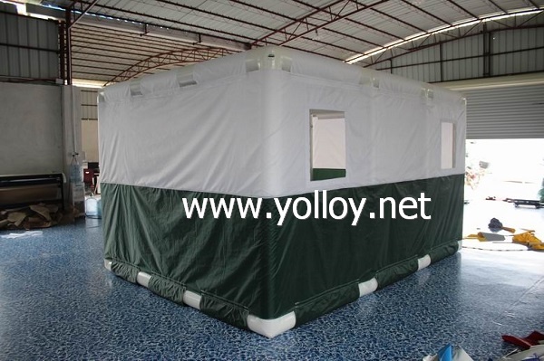 Inflatable mobile cube party tent