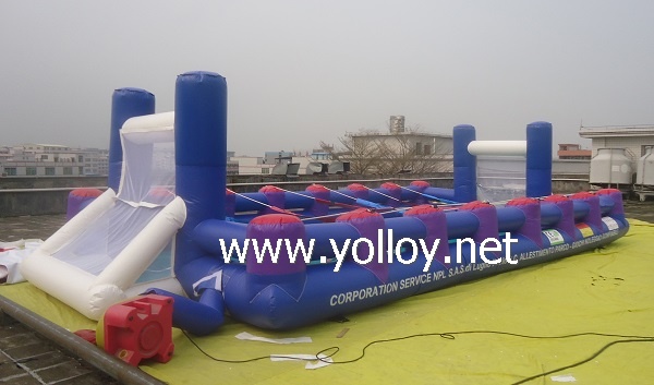 Inflatable soccer football arena with bandage sport game