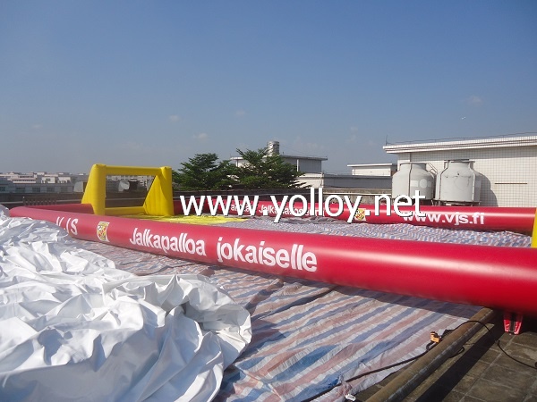 Inflatable soccer football court without groundsheet