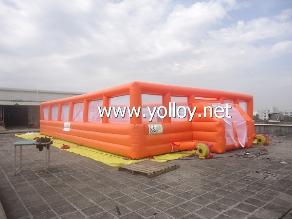 Orange Inflatable Soccer Football Sports Pitches