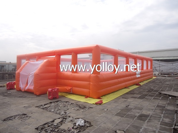 Orange Inflatable Soccer Football Sports Pitches