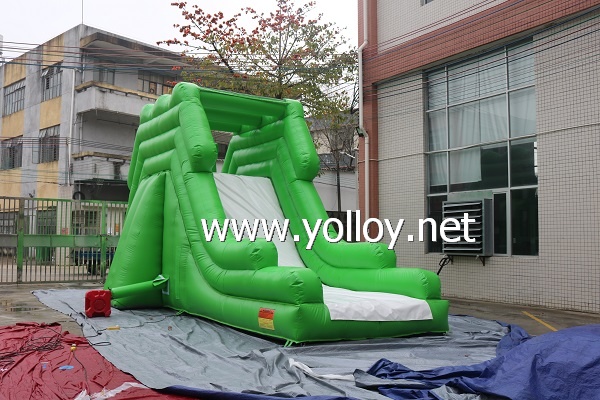 Inflatable Green Large Dry Slide For Kids and Adults