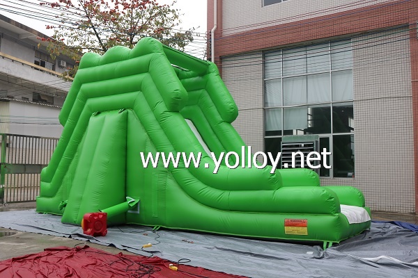 Inflatable Green Large Dry Slide For Kids and Adults