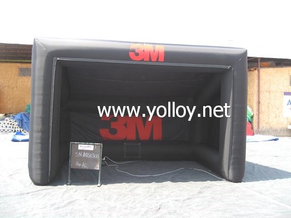 Inflatable kiosk for outdoor promotion