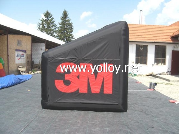 Inflatable kiosk for outdoor promotion