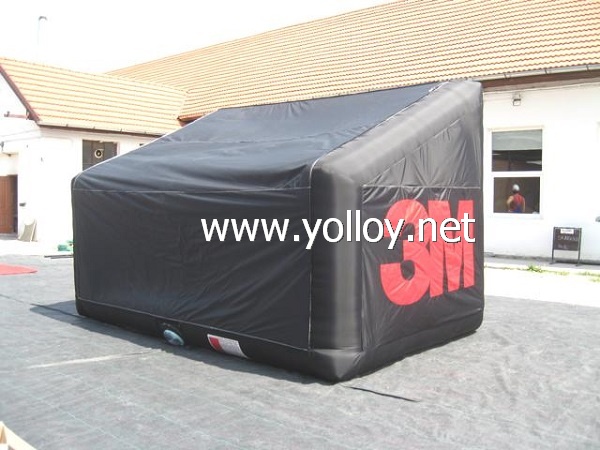 Inflatable kiosk for outdoor promotion