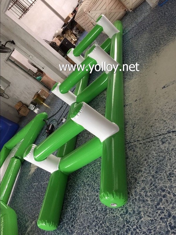 Customized inflatable hurdles for games