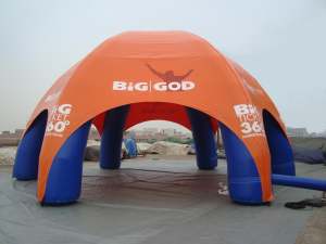 orange spider tent