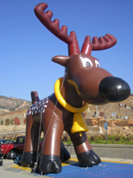 Giant inflatable reindeer