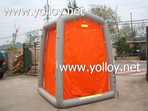 outdoor emergency decon shower system for 1 man