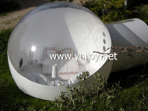 half transparent bubble tent