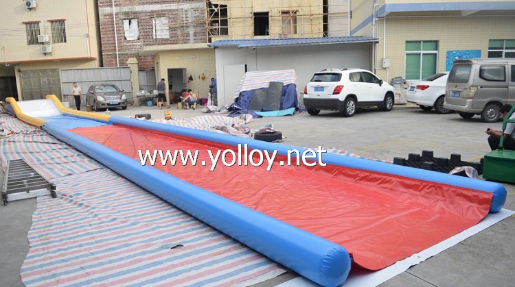 Air Sealed Inflatable Water Slides For Lake Inflatable Slip N side