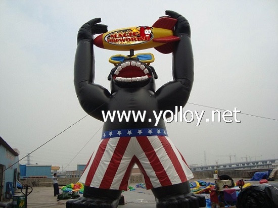 Inflatable gorilla balloon