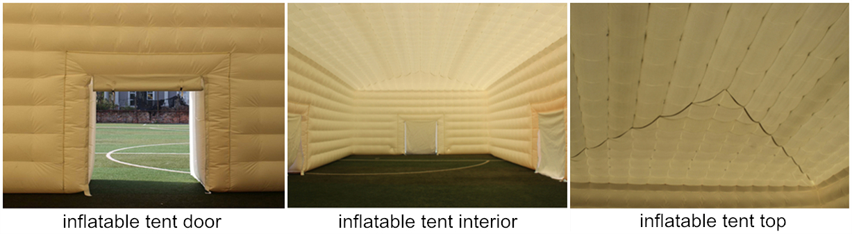 inside inflatable cube tent