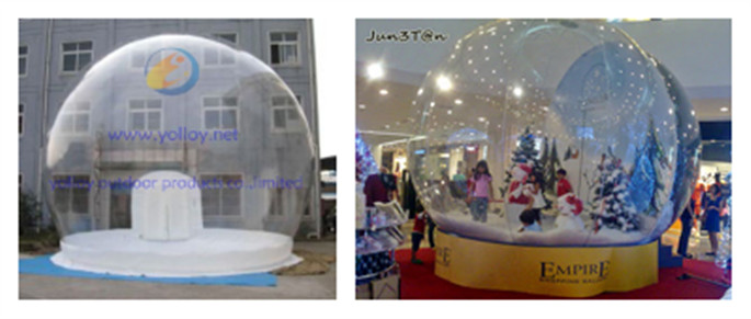 Christmas snow globe for party event tent