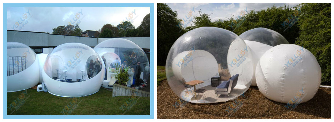 Inflatable bubble lodge 