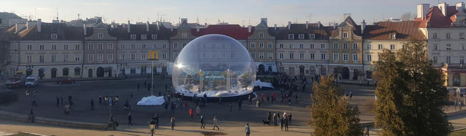 giant bubble tent panorama