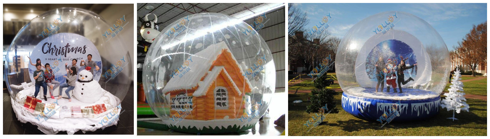 Inflatable performer snow globe