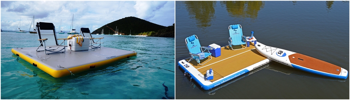 inflatable floating dock