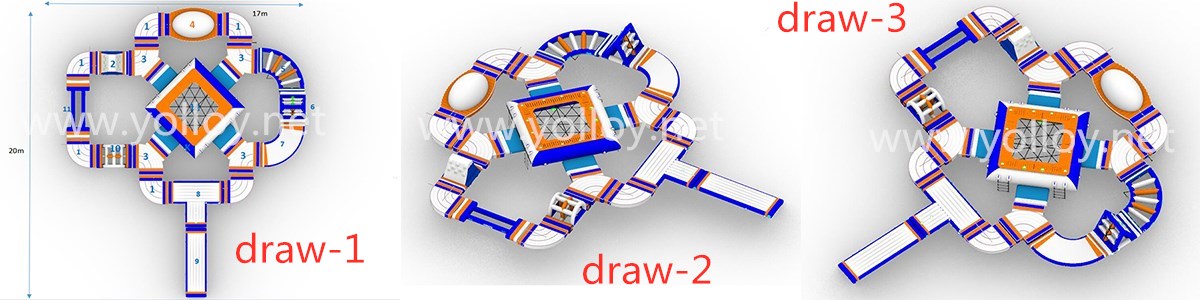 Design drafts of inflatable water park