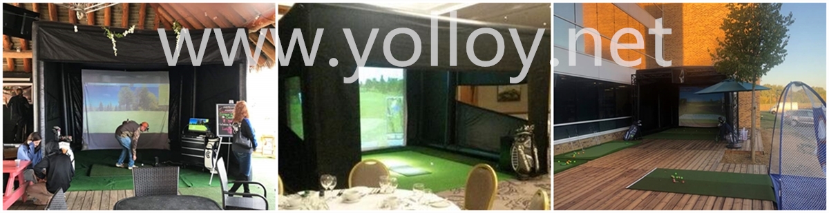 inflatable golf simulator tent