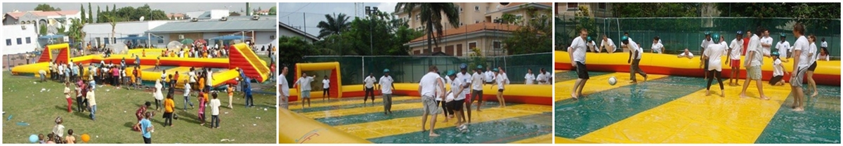 inflatable soccer court