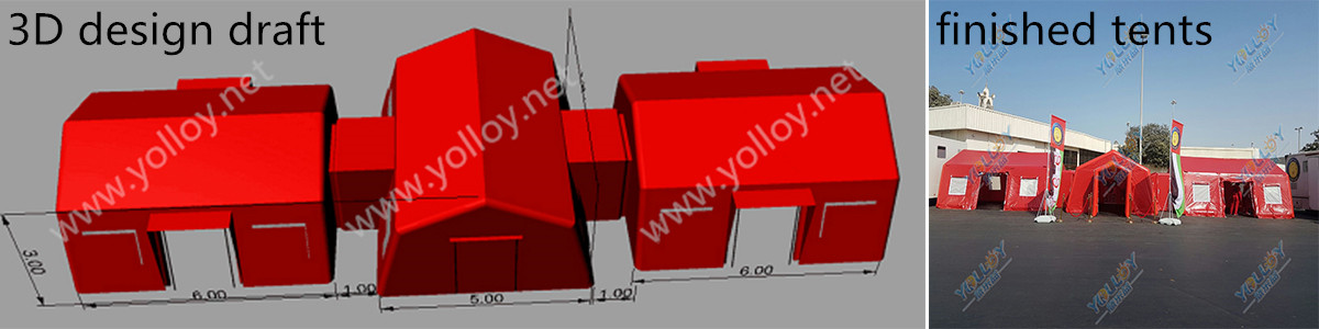 details of inflatable hospitals for military tent