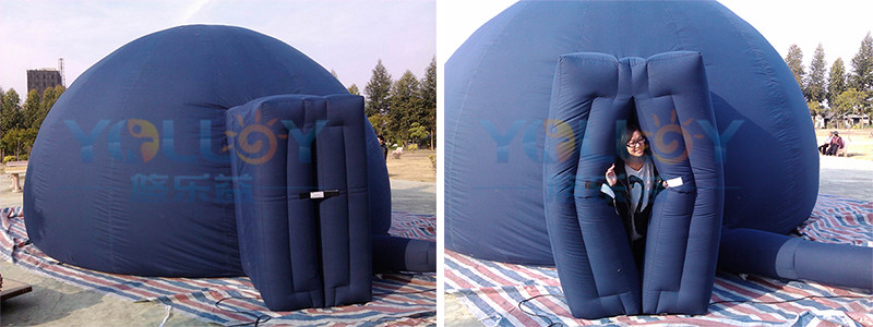 standard planetarium dome is without rings